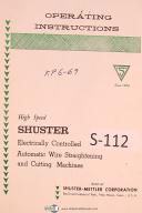 Shuster-Shuster Mettler 2 ABV, Wire Straightening Cut off Machine Parts Manual 1969-2 ABV-01
